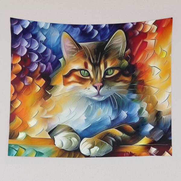 Item preview, Striped Cat at Rest - Bengal, Tabby, Coon, Bobtail designed and sold by ArtistsQuest.