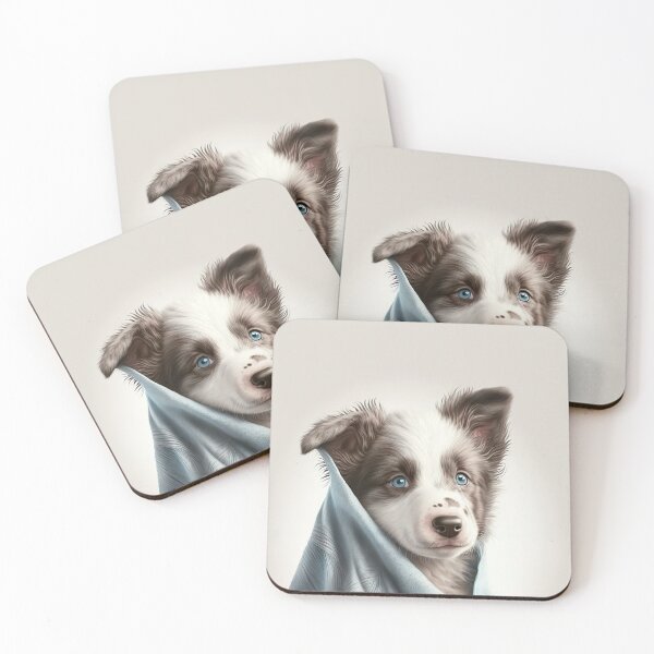 Item preview, Cozy Blue Merle Border Collie Dog designed and sold by DigitalRiggs.