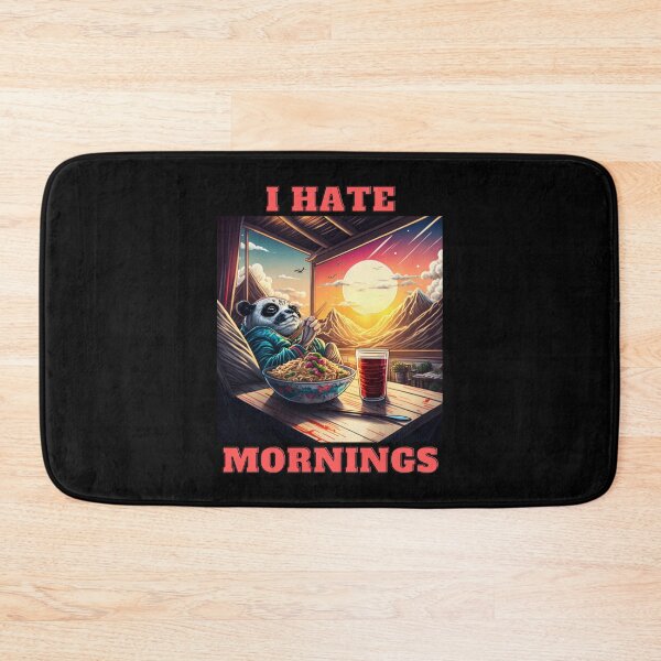 Item preview, New Panda-I Hate Mornings  designed and sold by letsgetinspired.