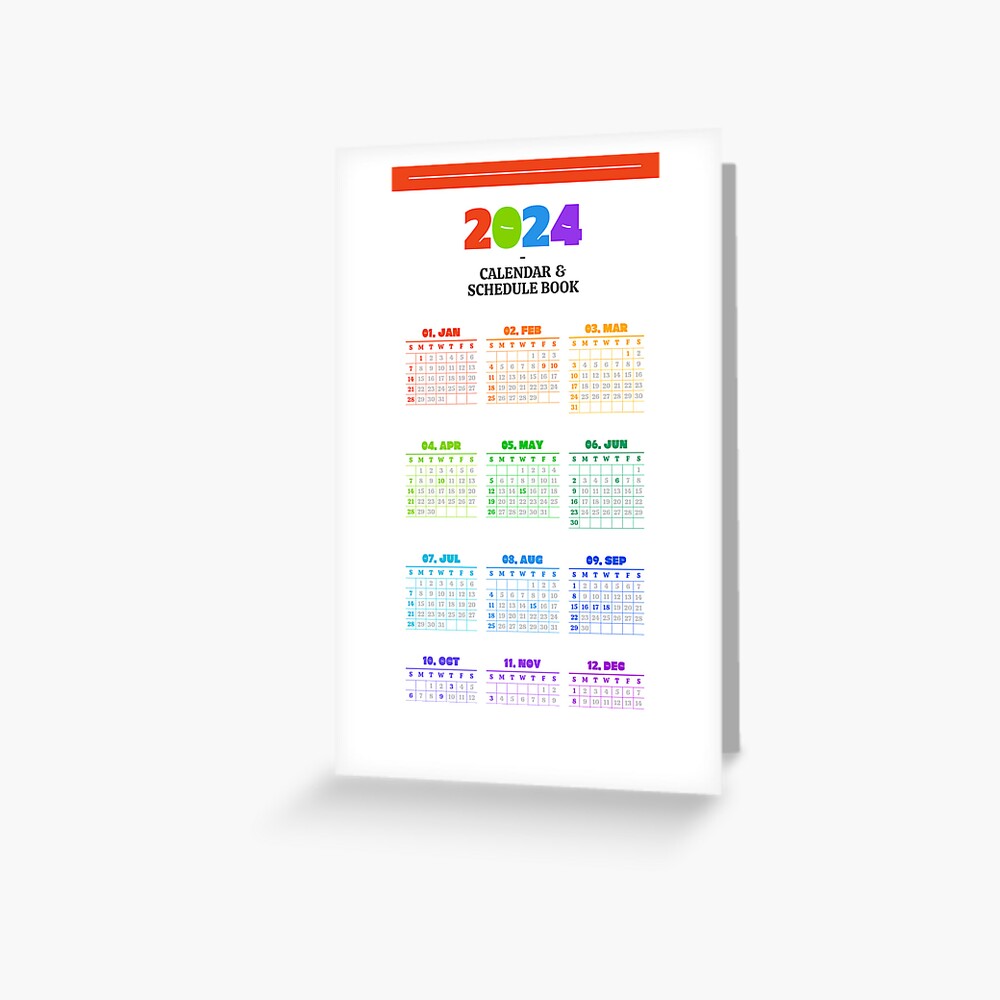 "2024 Korean Calendar with Korean Holidays" Greeting Card for Sale by