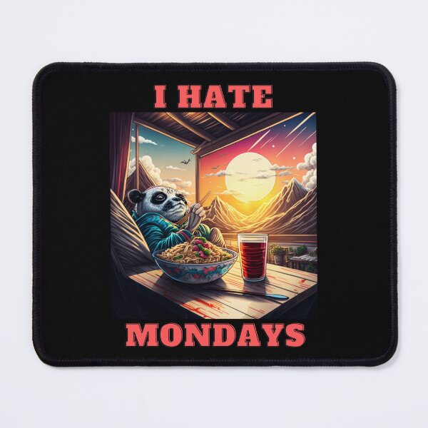 Item preview, New Panda-I Hate Mondays designed and sold by letsgetinspired.