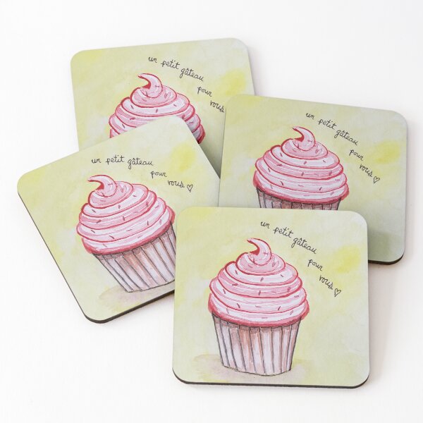 Item preview, Watercolor Valentine Pink Cupcake designed and sold by EtegamiJourney.