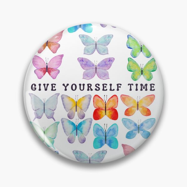 Item preview, Give yourself time (to grow) colorful butterfly art designed and sold by bykatiekathleen.