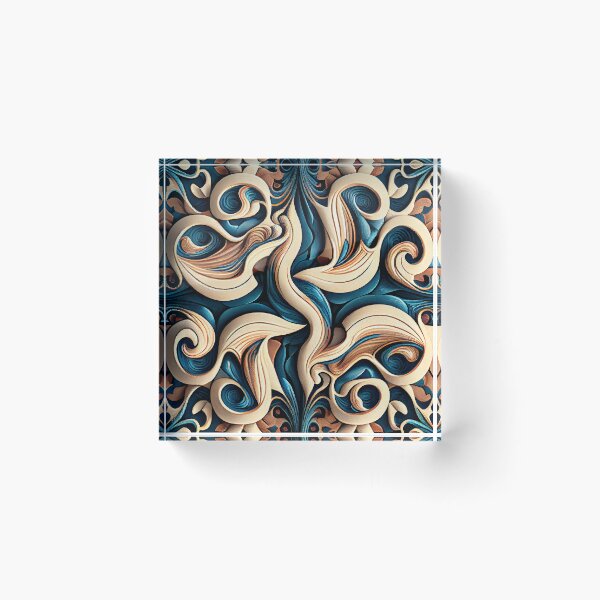 Item preview, Ancient Brilliant Modern Coastal Pattern Digital Painting designed and sold by CodeAndColors.