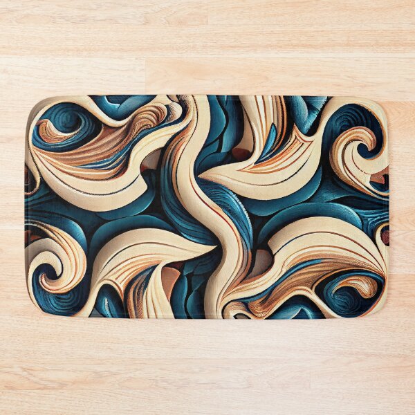 Item preview, Ancient Brilliant Modern Coastal Pattern Digital Painting designed and sold by CodeAndColors.