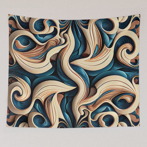 Item preview, Ancient Brilliant Modern Coastal Pattern Digital Painting designed and sold by CodeAndColors.