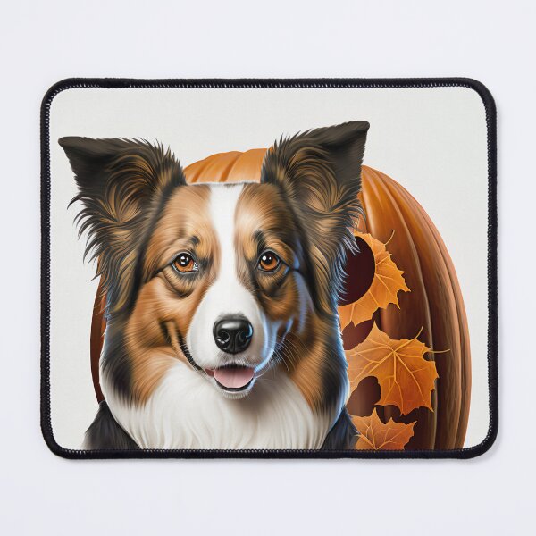 Item preview, Red Merle Border Collie Dog Halloween Pumpkin designed and sold by DigitalRiggs.