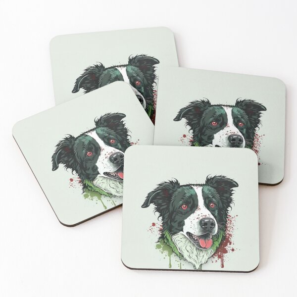 Item preview, Zombie Border Collie Dog designed and sold by DigitalRiggs.