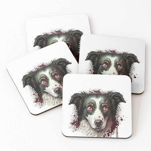 Item preview, Zombie Border Collie Dog designed and sold by DigitalRiggs.