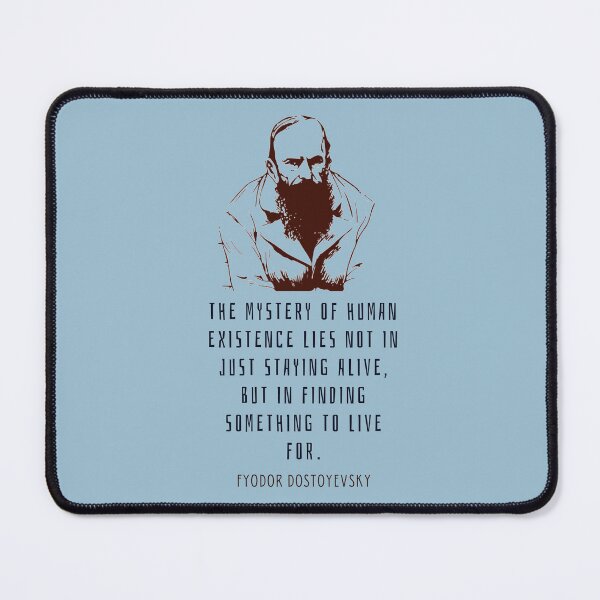 Item preview, Fyodor Dostoyevsky portrait with Quote designed and sold by artbleed.