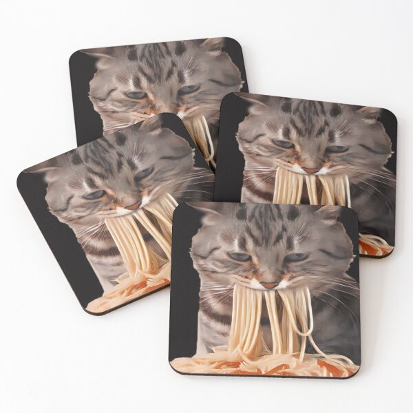 Item preview, Cat Eating Spaghetti designed and sold by Crafty-Deeja.