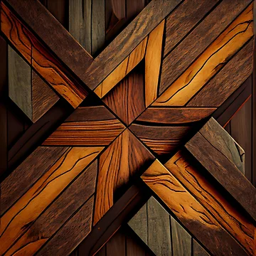 Imagen de la obra Irregular Wood Formal Country Pattern Digital Painting de CodeAndColors