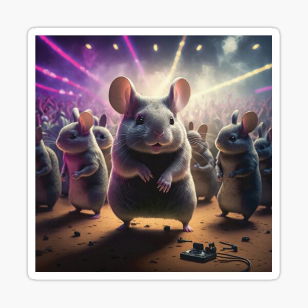 Item preview, Cute mice having a massive rave designed and sold by BatmanSymbol.