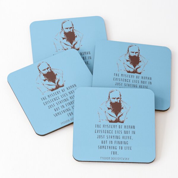 Item preview, Fyodor Dostoyevsky portrait with Quote designed and sold by artbleed.