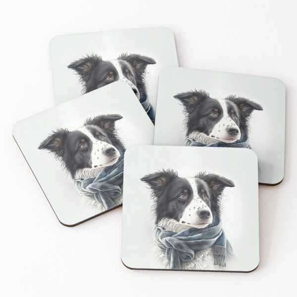 Item preview, Border Collie Dog Blue Scarf designed and sold by DigitalRiggs.