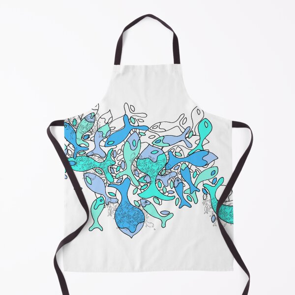 Item preview, Blue fish in the ocean cut design designed and sold by WRECZ.