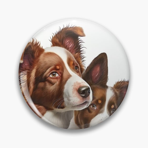 Item preview, Red Merle Border Collie Dog family designed and sold by DigitalRiggs.