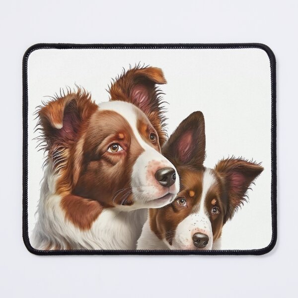 Item preview, Red Merle Border Collie Dog family designed and sold by DigitalRiggs.
