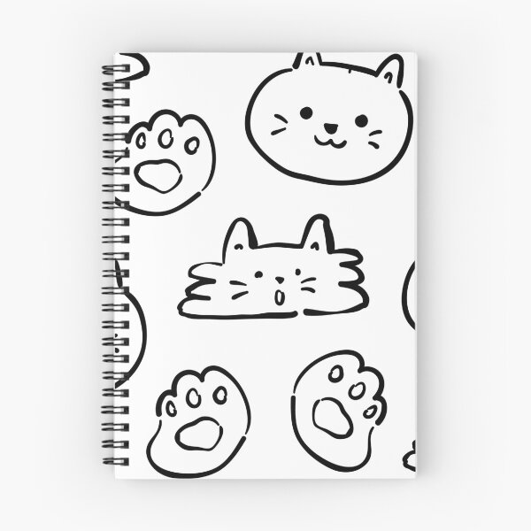 Item preview, CUTE CAT (BLACK ON WHITE BACKGROUND) designed and sold by Top10Designs.