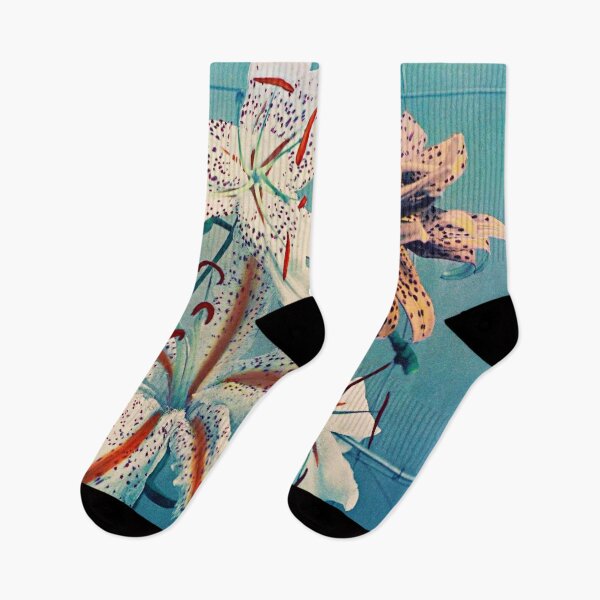 Item preview, Lily Hand Colored Collotype From Japanese Flowers designed and sold by JapaneseArtShop.