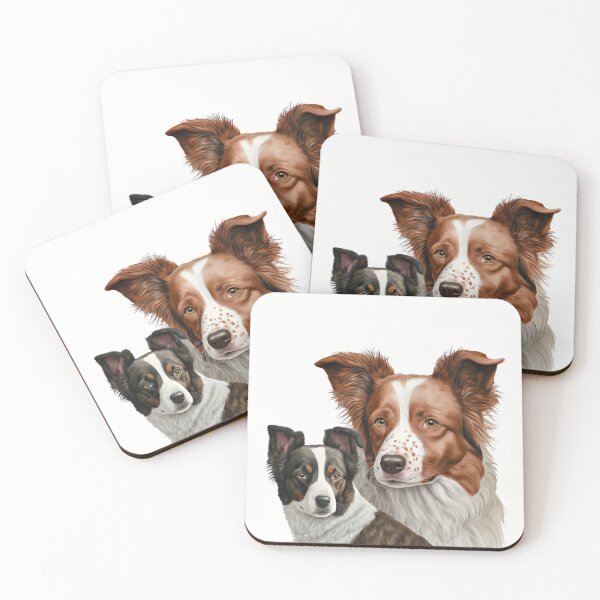 Item preview, Red Merle Border Collie Dogs Family designed and sold by DigitalRiggs.