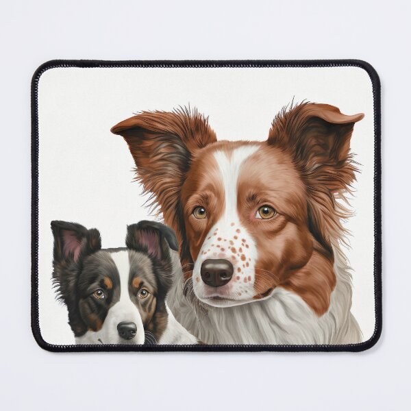Item preview, Red Merle Border Collie Dogs Family designed and sold by DigitalRiggs.