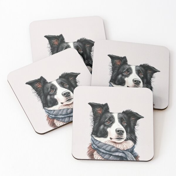 Item preview, Border Collie Dog with winter hat designed and sold by DigitalRiggs.