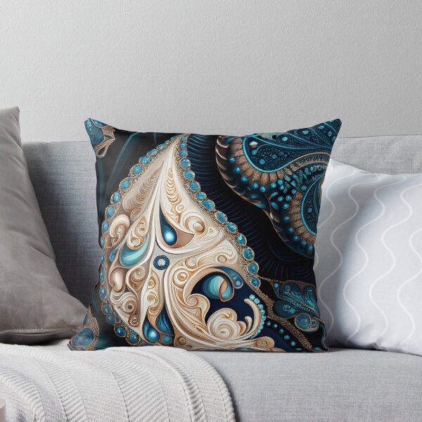 Item preview, Bejeweled Formal Fine Designer Modern Coastal Pattern Digital Painting designed and sold by CodeAndColors.