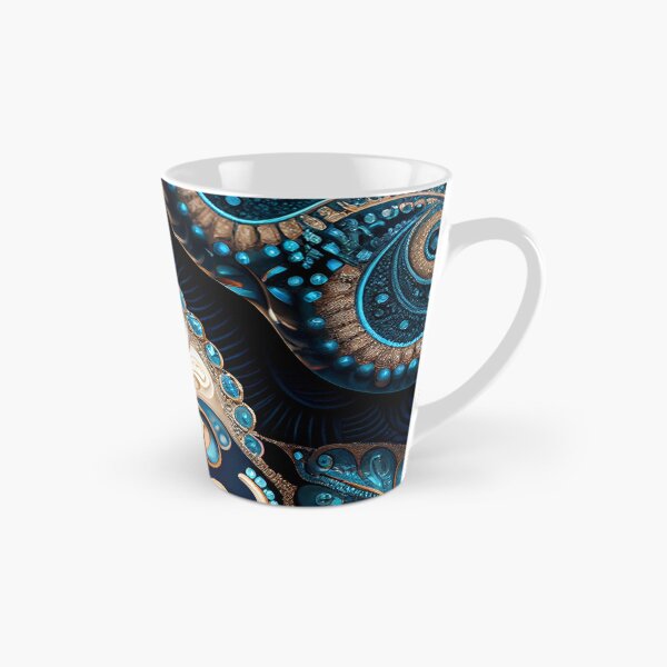 Aperçu de l'œuvre Bejeweled Formal Fine Designer Modern Coastal Pattern Digital Painting créée et vendue par CodeAndColors.