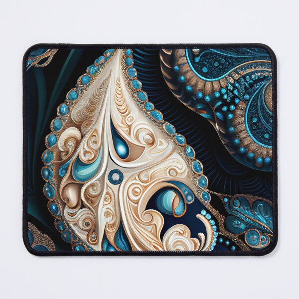 Item preview, Bejeweled Formal Fine Designer Modern Coastal Pattern Digital Painting designed and sold by CodeAndColors.