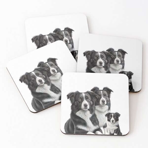 Item preview, Border Collie Dog family designed and sold by DigitalRiggs.