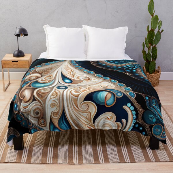 Item preview, Bejeweled Formal Fine Designer Modern Coastal Pattern Digital Painting designed and sold by CodeAndColors.