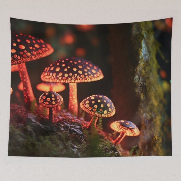 Item preview, Glowing mushrooms 15 designed and sold by Red Witch Art.