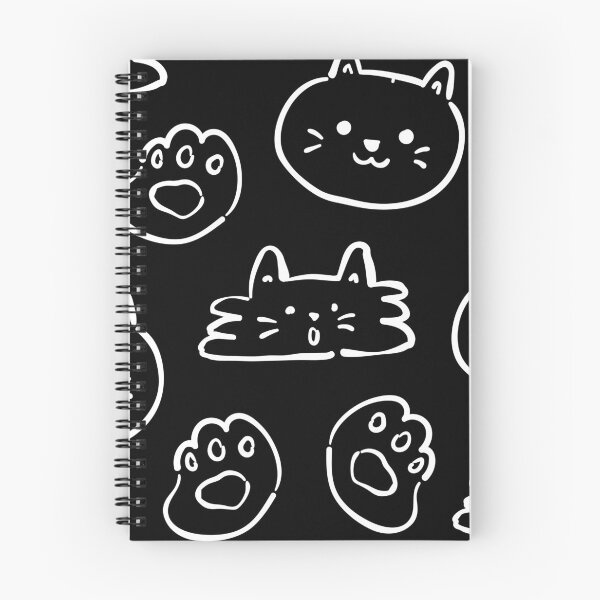 Item preview, CUTE CAT (WHITE ON BLACK BACKGROUND) designed and sold by Top10Designs.