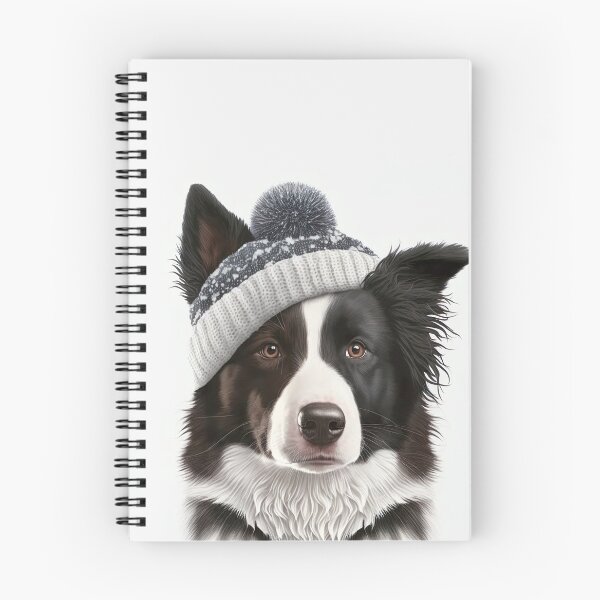 Item preview, Border Collie Dog with winter hat designed and sold by DigitalRiggs.