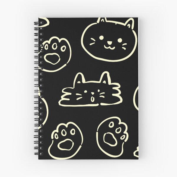 Item preview, CUTE CAT (CREAM ON BLACK BACKGROUND) designed and sold by Top10Designs.