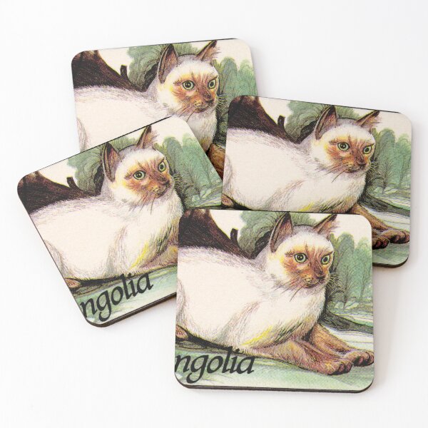 Item preview, Mongolia Siamese Cat Postage Stamp designed and sold by StampLand.