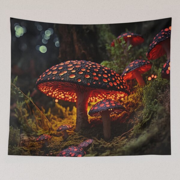 Item preview, Glowing mushrooms 16 designed and sold by Red Witch Art.