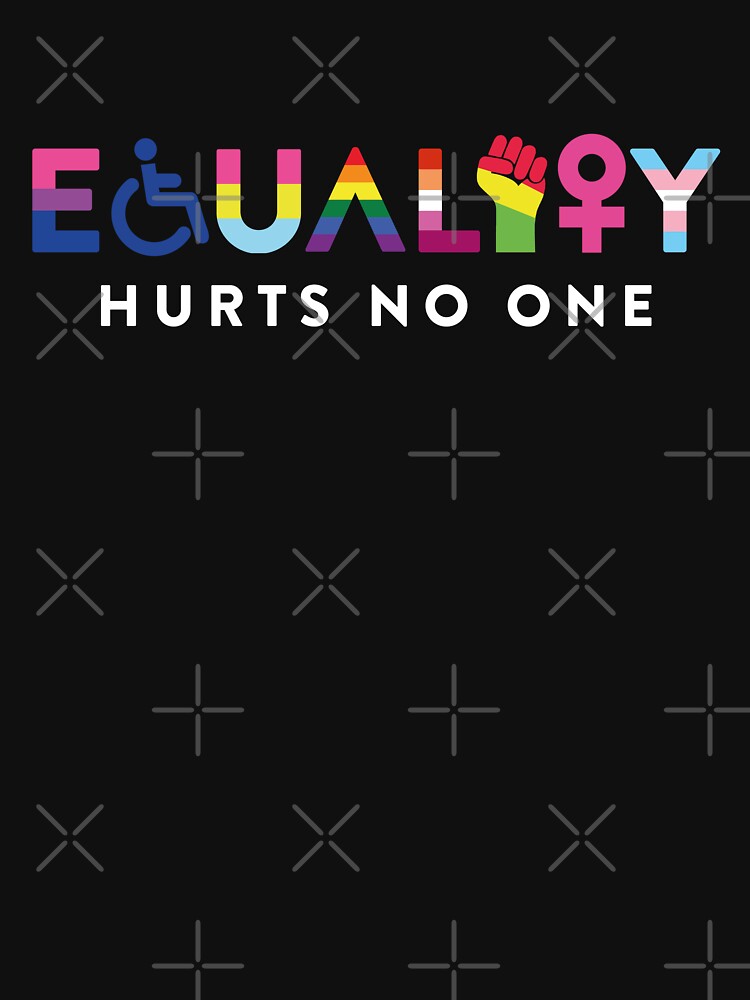 Thumbnail 7 von 7, Classic T-Shirt, Gleichheit schadet niemanden Menschenrechte LGBTQ-Stolz Stolzer Verbündeter designt und verkauft von thequeershop.