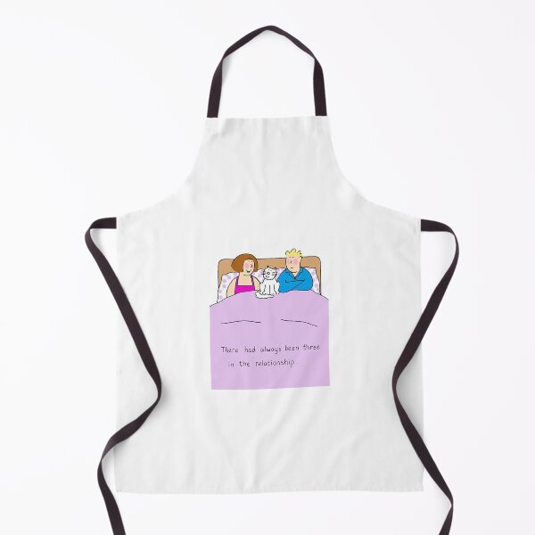 Item preview, Cartoon Couple and their Cat in Bed designed and sold by KateTaylor.