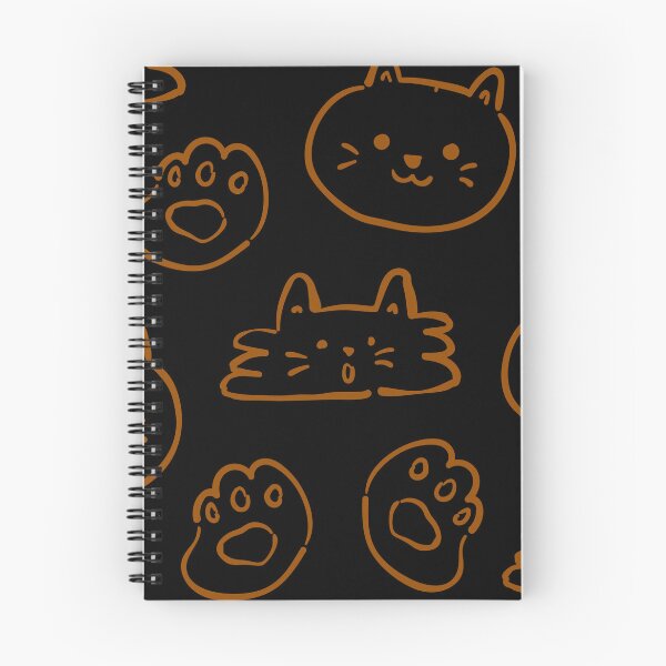 Item preview, CUTE CAT (BROWN ON BLACK BACKGROUND) designed and sold by Top10Designs.