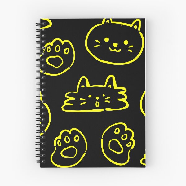 Item preview, CUTE CAT (YELLOW ON BLACK BACKGROUND) designed and sold by Top10Designs.