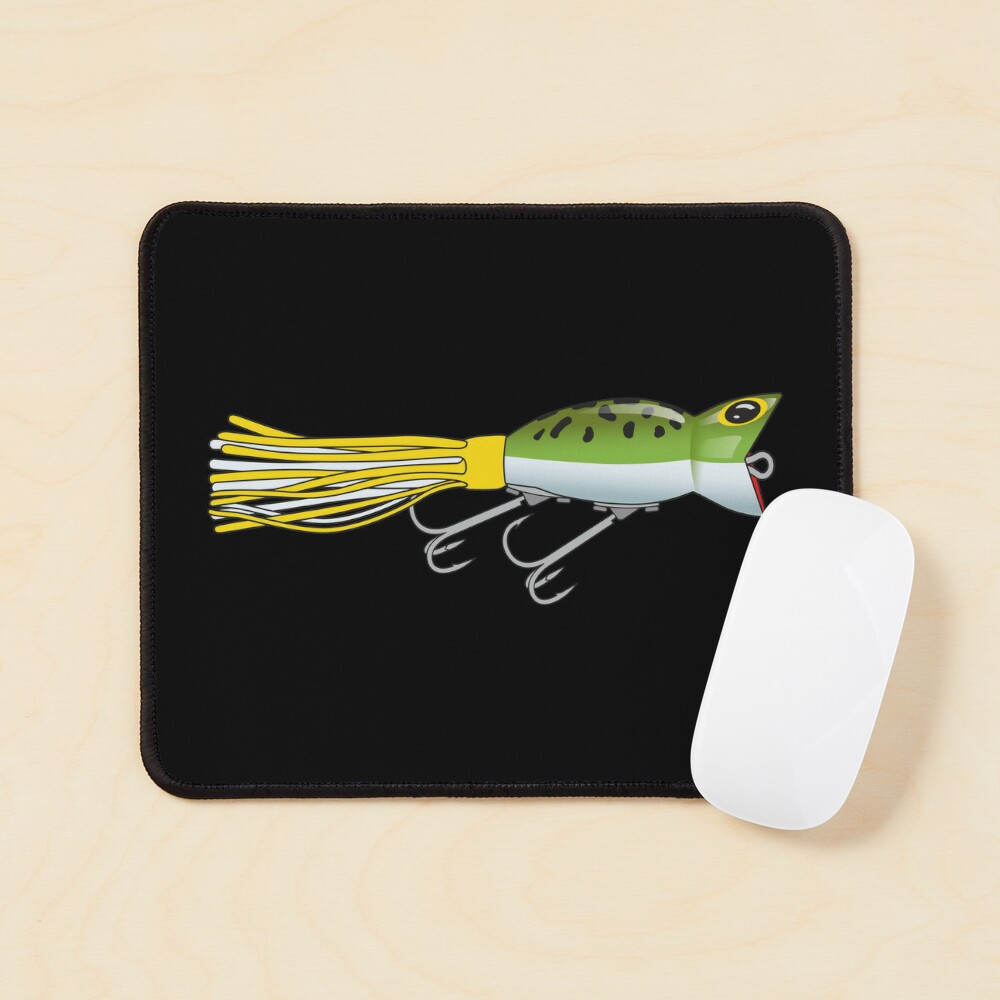 Fishing Lure Hula Popper Leapard Frog Yellow/White Skirt Sticker Art Board  Print for Sale by BlueSkyTheory