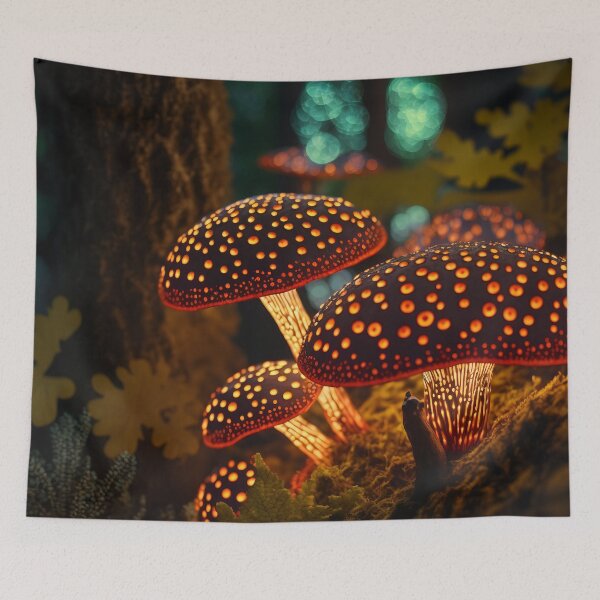 Item preview, Glowing mushrooms 18 designed and sold by Red Witch Art.