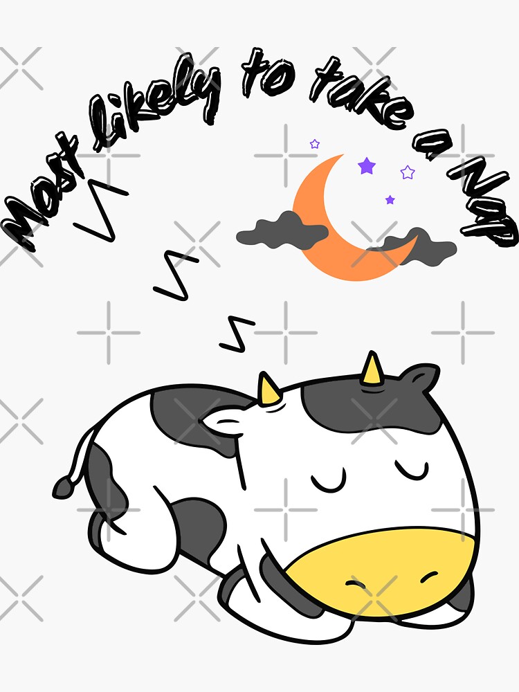 most-likely-to-take-a-nap-sticker-for-sale-by-pickmart-redbubble