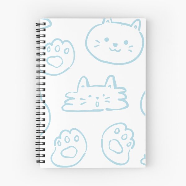 Item preview, CUTE CAT (LIGHT BLUE ON WHITE BACKGROUND) designed and sold by Top10Designs.