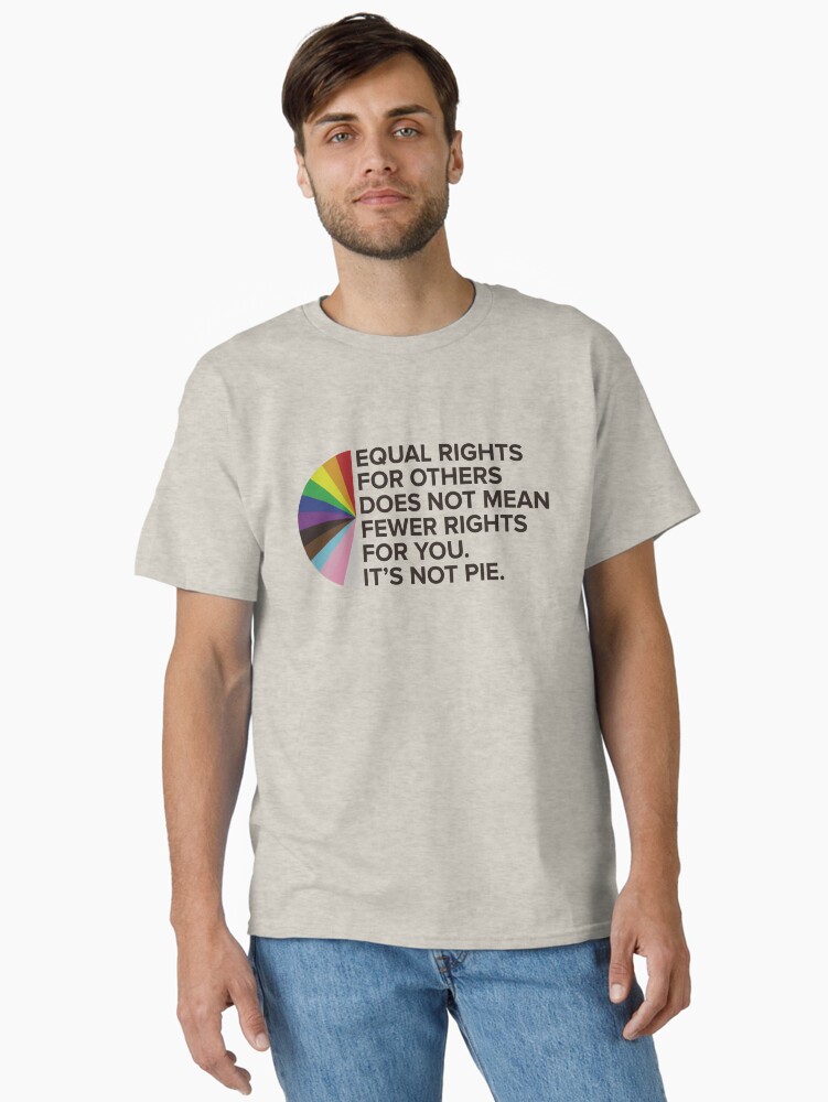 Thumbnail 2 von 7, Classic T-Shirt, Gleichberechtigung LGBTQIA+ Stolz Bewusstsein Inklusivität Verbündeter designt und verkauft von thequeershop.