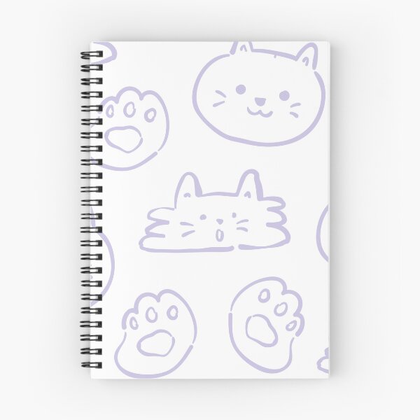 Item preview, CUTE CAT (LIGHT PURPLE ON WHITE BACKGROUND) designed and sold by Top10Designs.