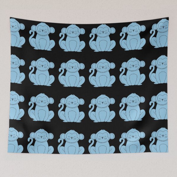 Item preview, Monkey Pastel Blue designed and sold by 37jlee.