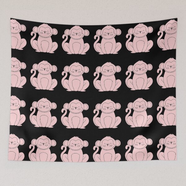Item preview, Monkey Pastel Pink designed and sold by 37jlee.